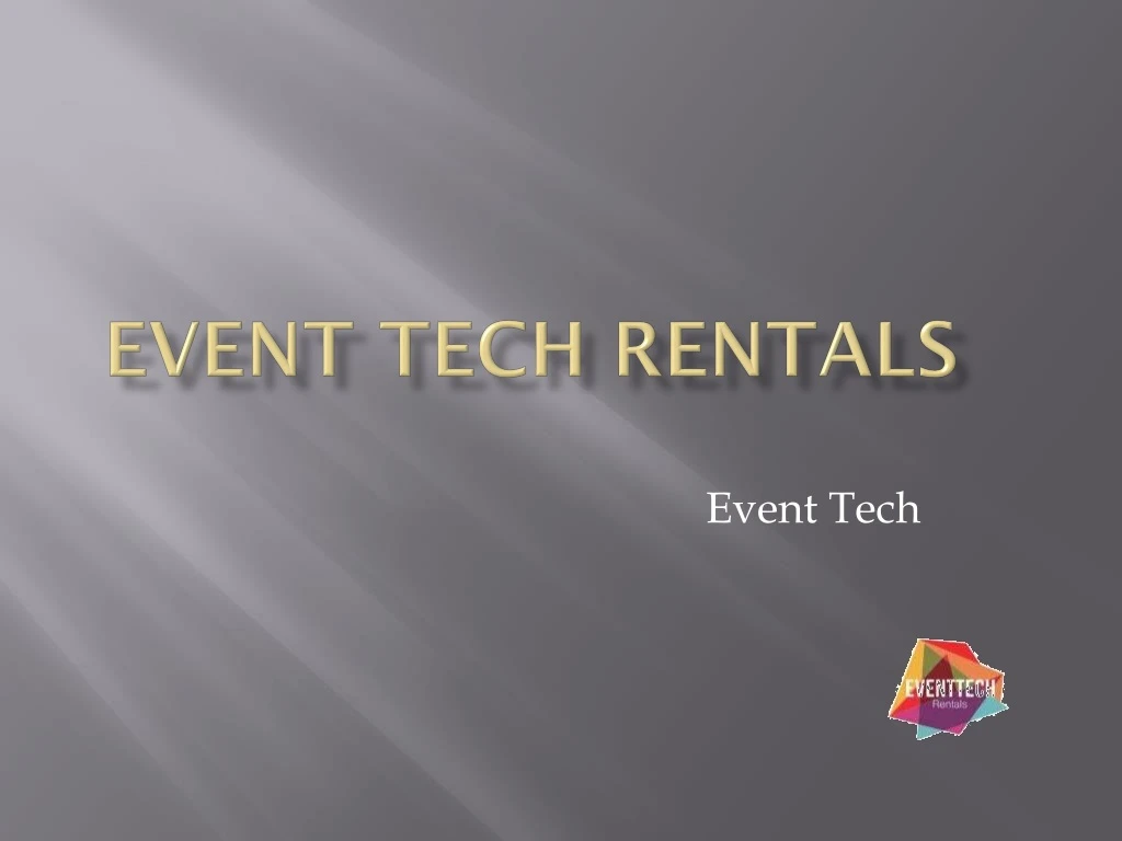 event tech rentals