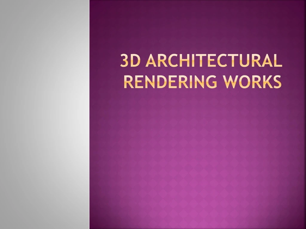 3d architectural rendering works