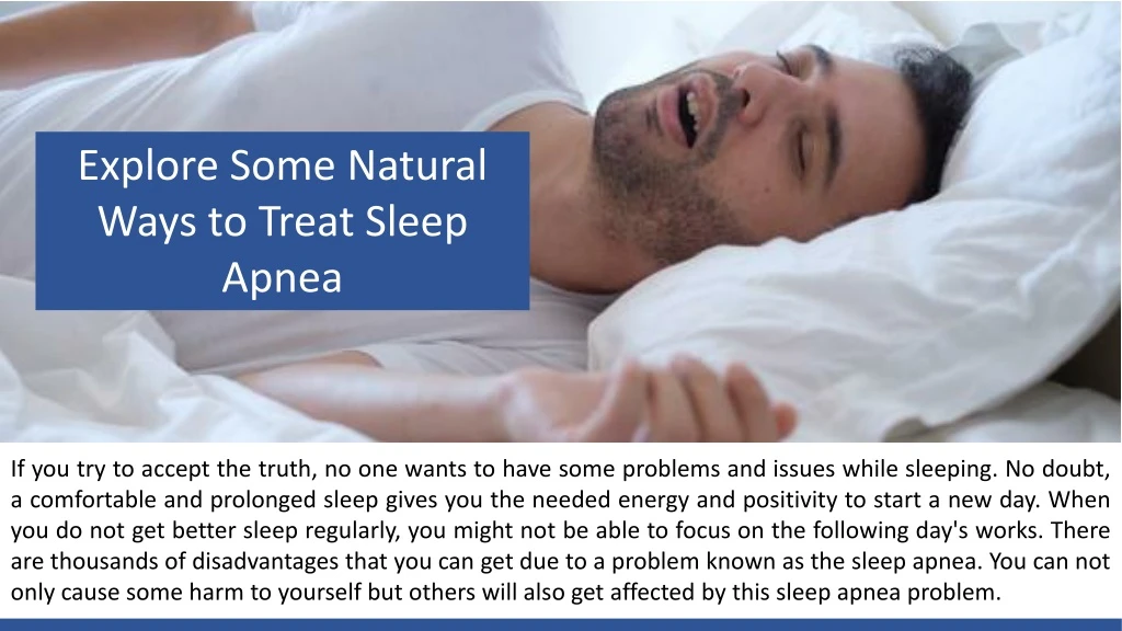 explore some natural ways to treat sleep apnea
