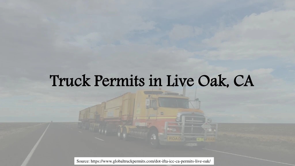 truck permits in live oak ca