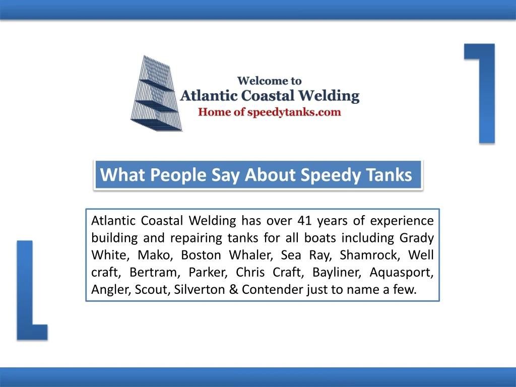 what people say about speedy tanks