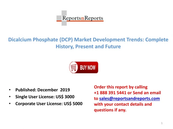 Dicalcium Phosphate (DCP) Market: Future Trends for Supply, Market size, prices and trading