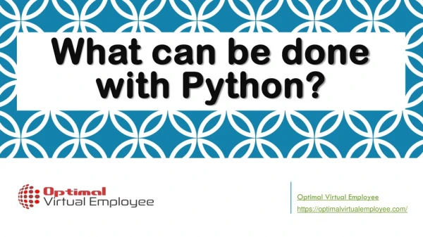What can be done with Python?