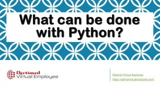 What can be done with Python? - slide 1