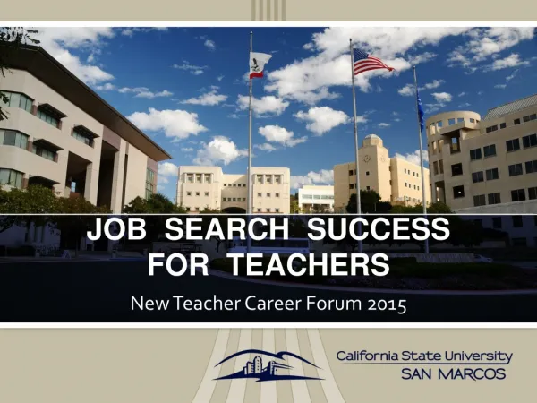 JOB SEARCH SUCCESS FOR TEACHERS