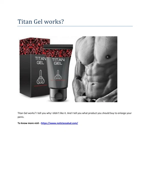 titan gel works