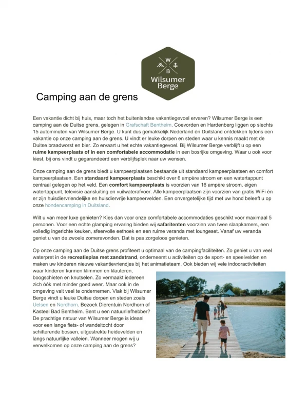camping aan de grens