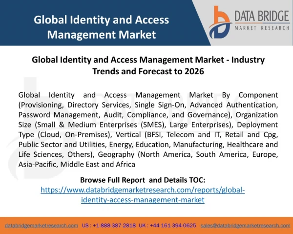 Global Identity and Access Management Market - Industry Trends and Forecast to 2026
