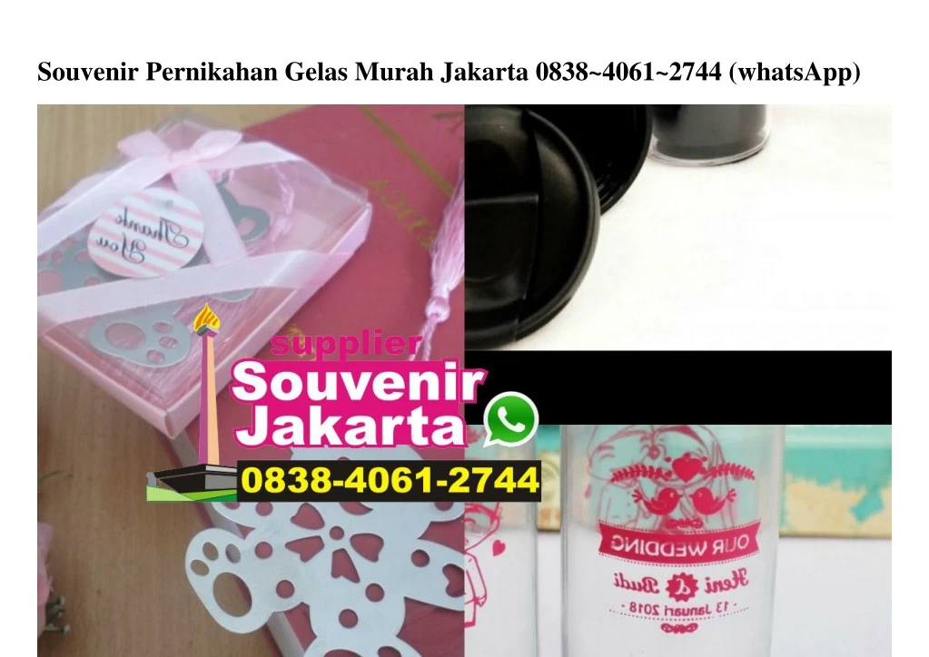 souvenir pernikahan gelas murah jakarta 0838 4061