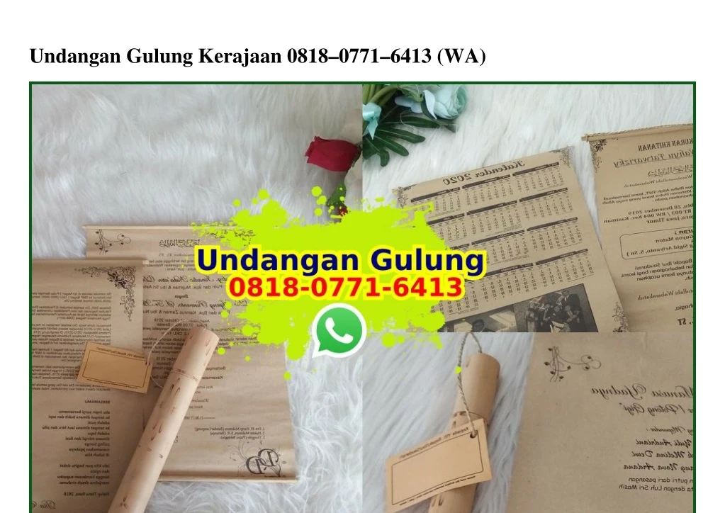 undangan gulung kerajaan 0818 0771 6413 wa