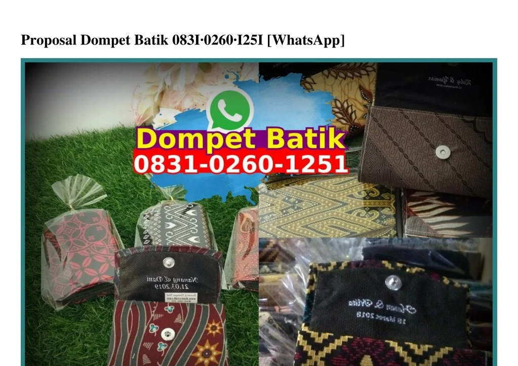proposal dompet batik 083i 0260 i25i whatsapp