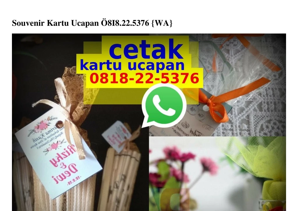 souvenir kartu ucapan 8i8 22 5376 wa