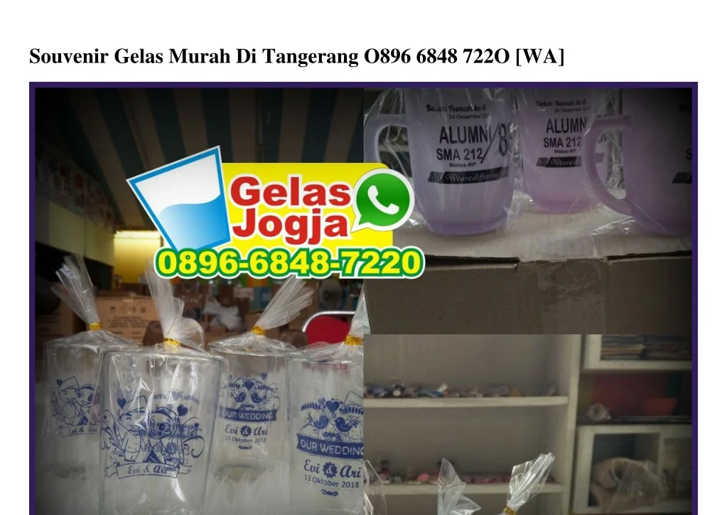 souvenir gelas murah di tangerang o896 6848 722o
