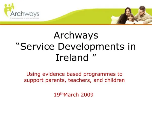 Archways Service Developments in Ireland