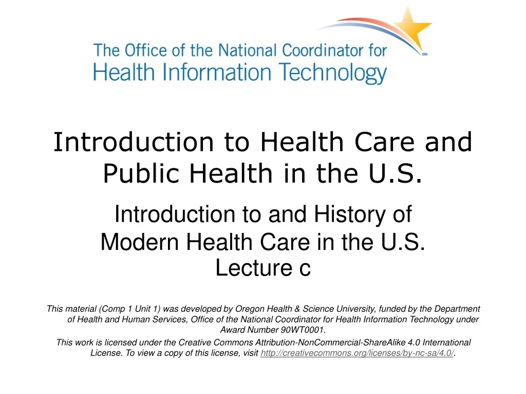 introduction to health care and public health in the u s