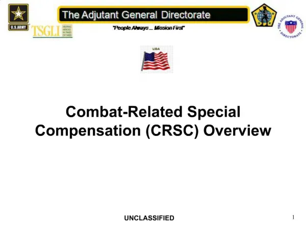Combat-Related Special Compensation CRSC Overview