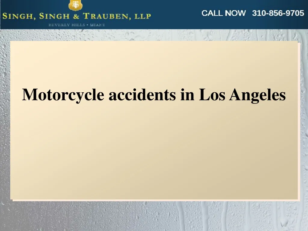 motorcycle accidents in los angeles