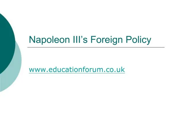 Napoleon III s Foreign Policy