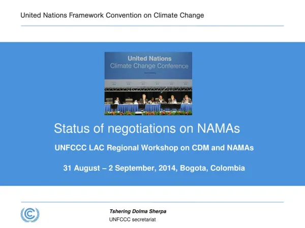 Status of negotiations on NAMAs