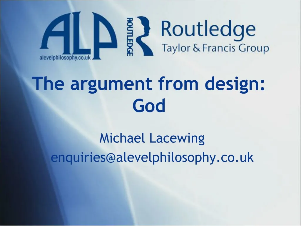 the argument from design god