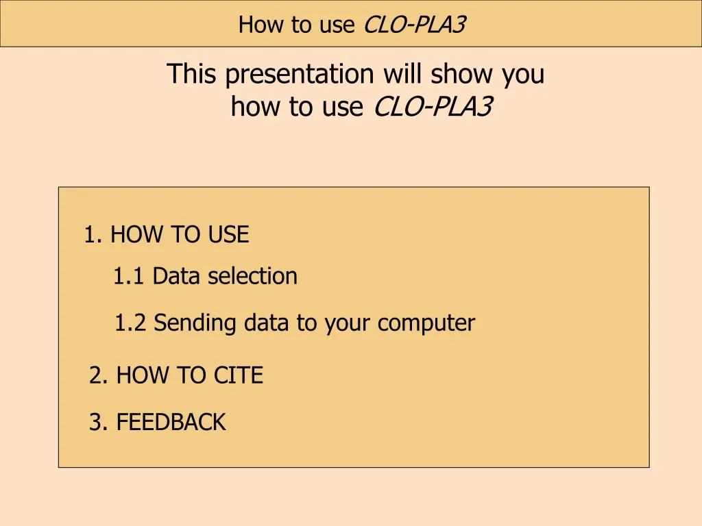 how to use clo pla3
