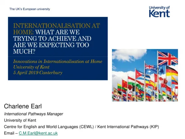 INTERNATIONALISATION AT HOME: WHAT ARE WE TRYING TO ACHIEVE AND ARE WE EXPECTING TOO MUCH?