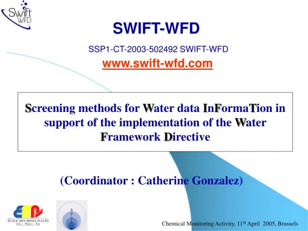 SWIFT-WFD SSP1-CT-2003-502492 SWIFT-WFD swift-wfd