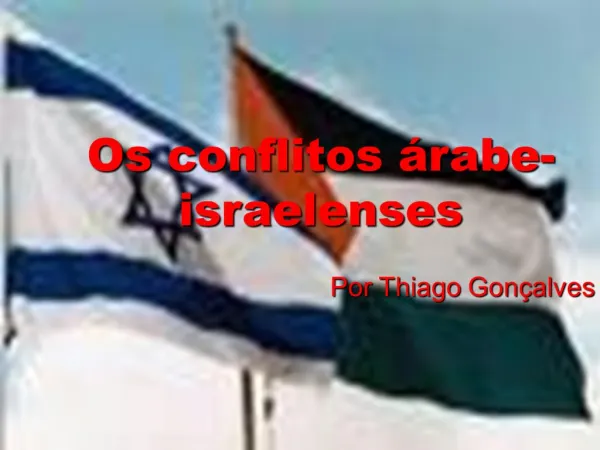 Os conflitos rabe-israelenses