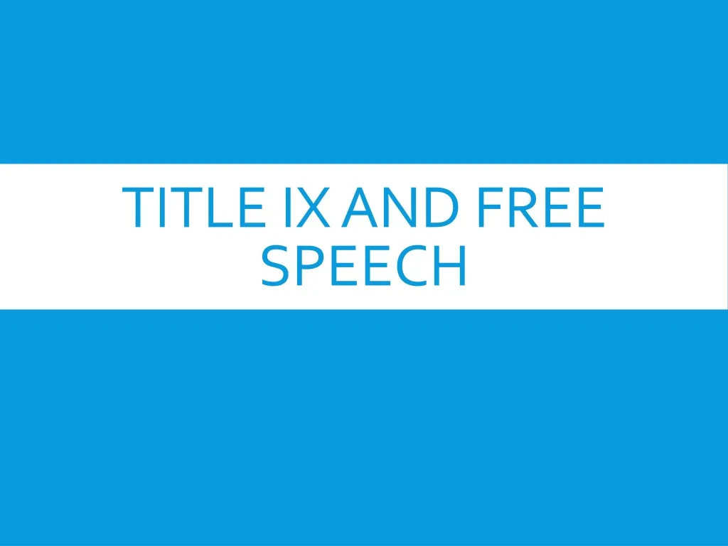title ix and free speech