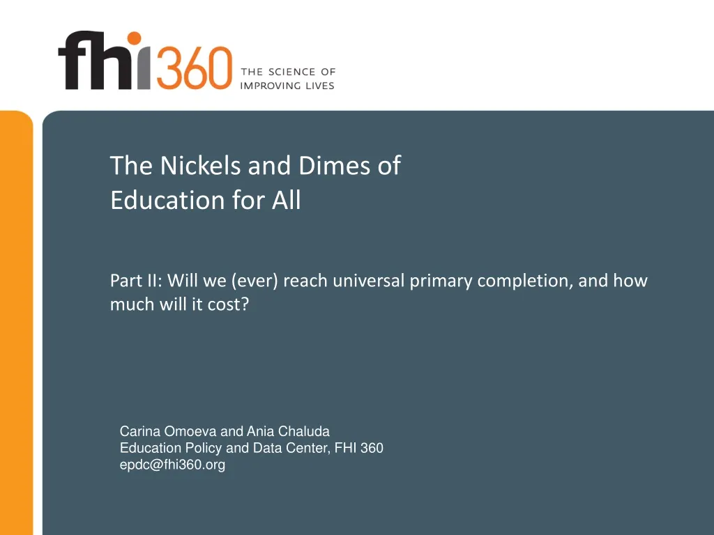 the nickels and dimes of education for all