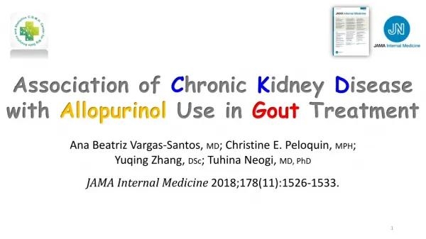 Association of C hronic K idney D isease with Allopurinol Use in Gout Treatment