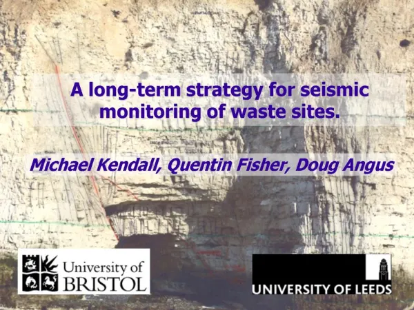 A long-term strategy for seismic monitoring of waste sites.