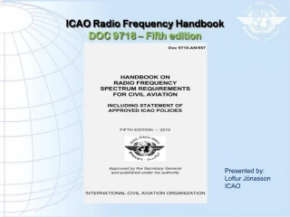 ICAO Radio Frequency Handbook DOC 9718 Fifth edition - slide 1
