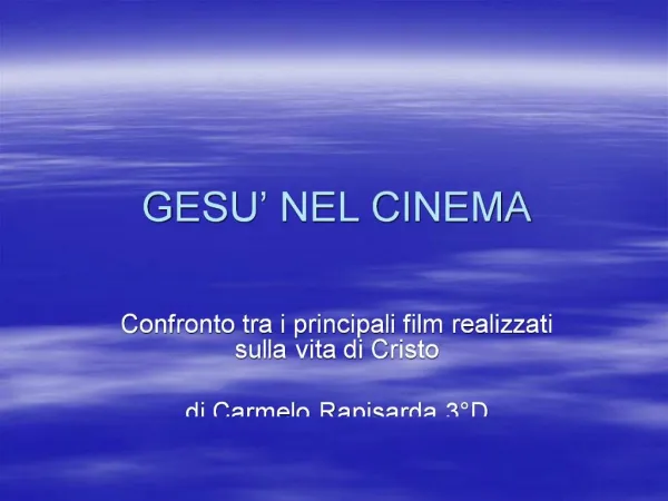 GESU NEL CINEMA