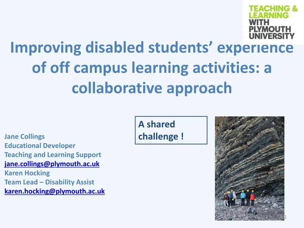 improving disabled students experience of off campus learning activities a collaborative approach