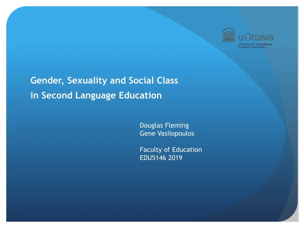 gender sexuality and social class in second