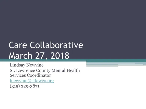 Care Collaborative March 27, 2018