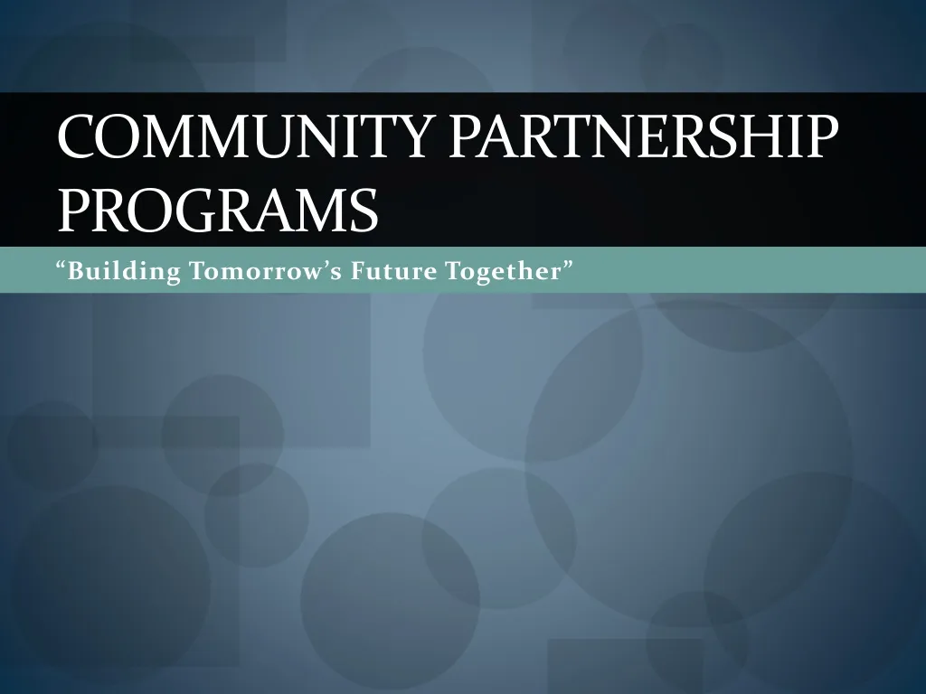 community partnership programs