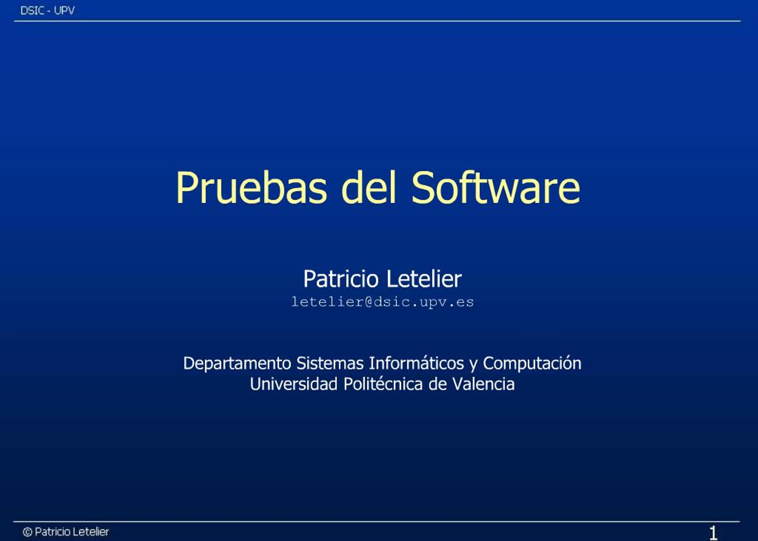 PPT - Pruebas del Software PowerPoint Presentation, free download - ID ...