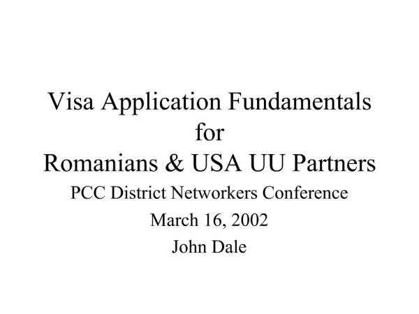 Visa Application Fundamentals for Romanians USA UU Partners