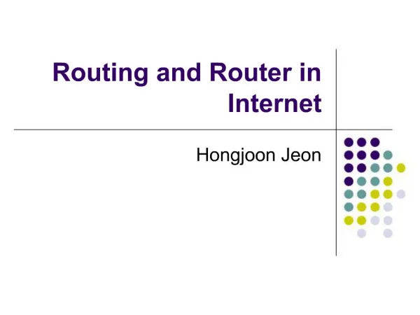 Routing and Router in Internet