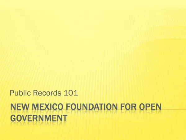 New Mexico Foundation for Open Government