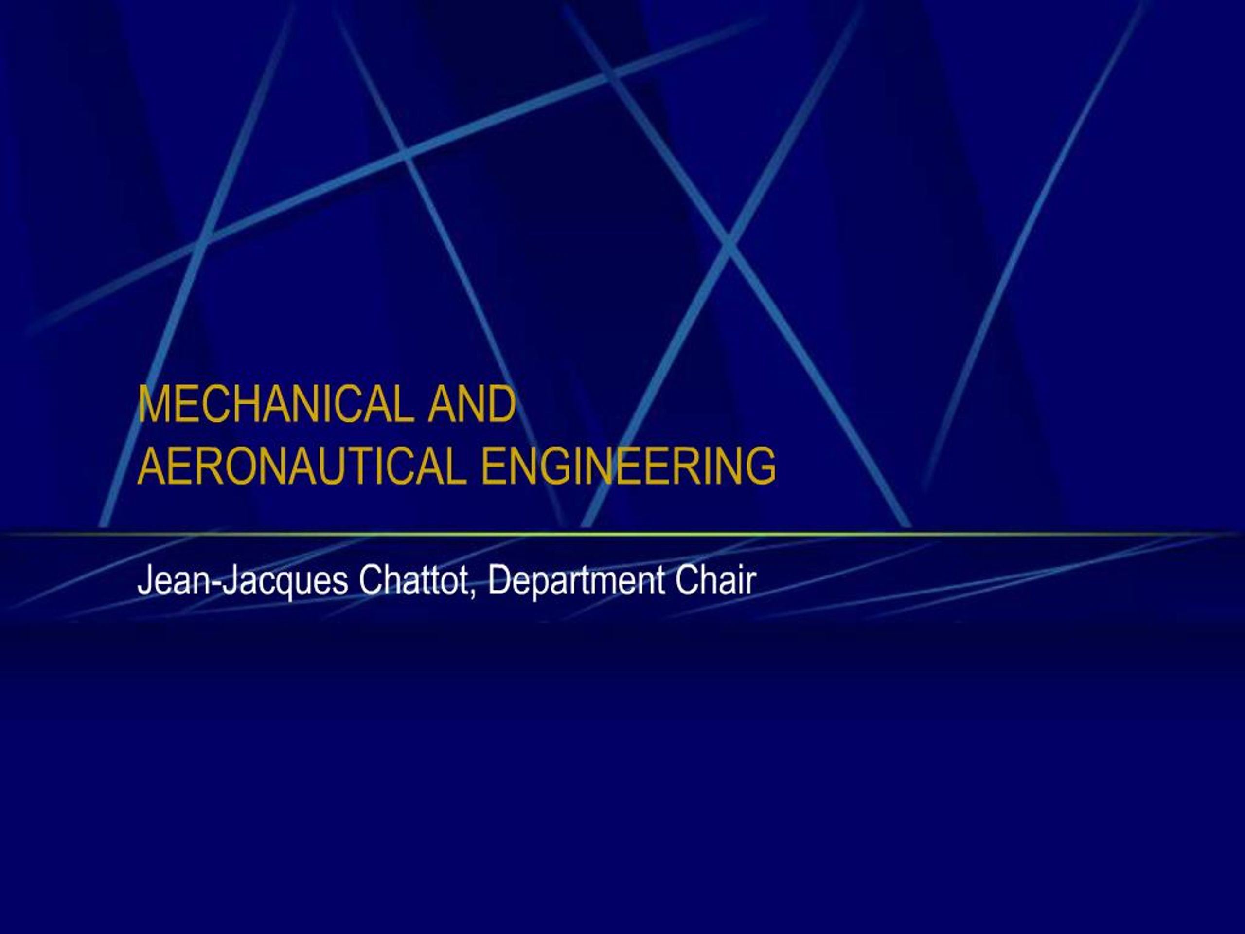 PPT - MECHANICAL AND AERONAUTICAL ENGINEERING PowerPoint Presentation ...