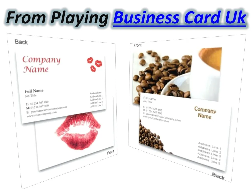from playing business card uk