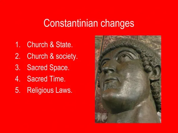 Constantinian changes
