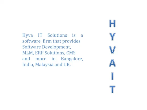 HYVA IT SOLUTIONS – ERP | CRM | SOFTWARE SERVICES | MULTIMED
