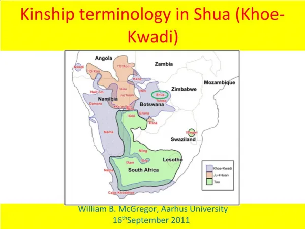 Kinship terminology in Shua Khoe-Kwadi