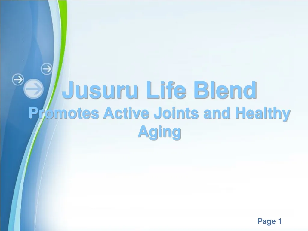 jusuru life blend promotes active joints