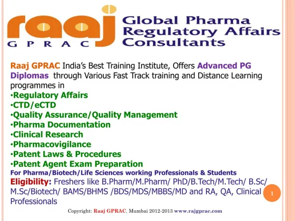 Pharmaceutical courses and training institute, Thane
