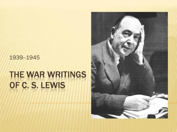 The war writings of c. s. lewis